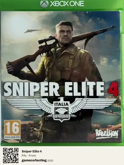 Sniper Elite 4 Xbox One, PAL box front