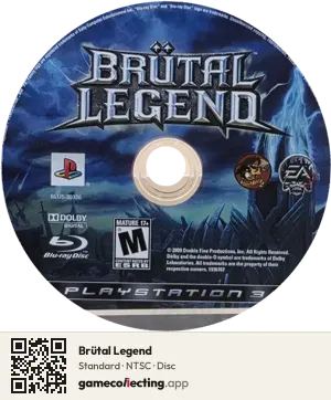 Brütal Legend PlayStation 3, NTSC disc