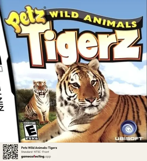 Petz Wild Animals: Tigerz Nintendo DS, NTSC box front