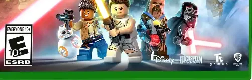 LEGO Star Wars: The Skywalker Saga, the ESRB box on its front