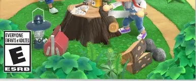 Animal Crossing: New Horizons, the ESRB box on its front