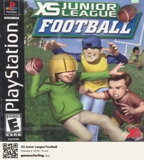 XS Junior League Football PlayStation, NTSC box front