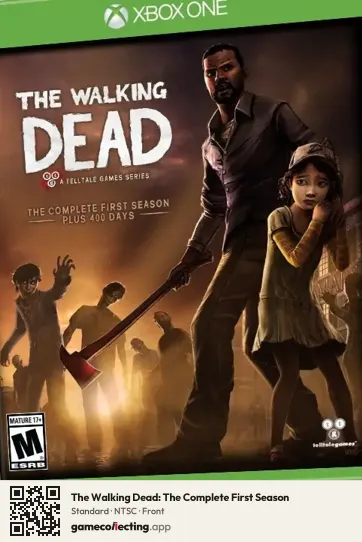 The Walking Dead: The Complete First Season Xbox One, NTSC box front