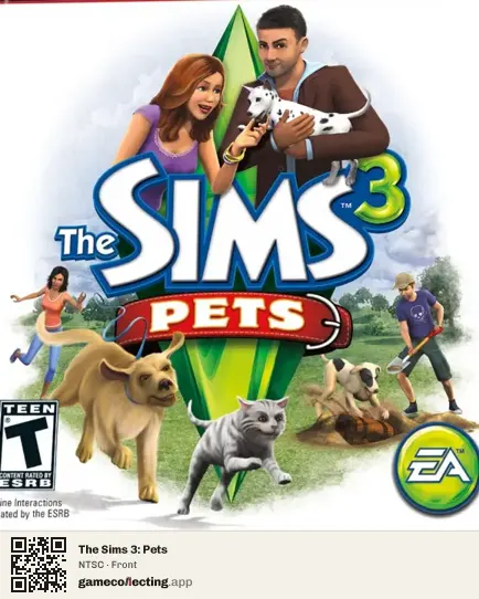 The Sims 3: Pets PlayStation 3, NTSC box front