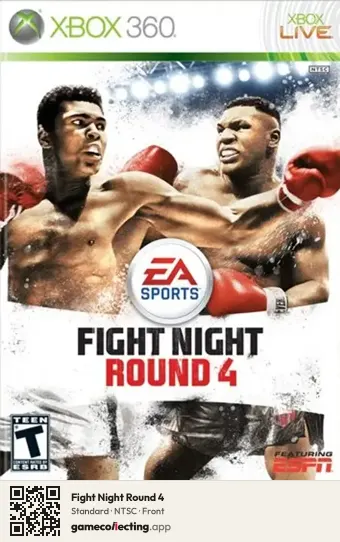 Fight Night Round 4 Xbox 360, NTSC box front