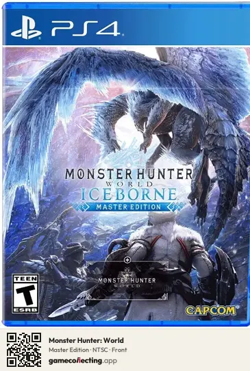 Monster Hunter: World PlayStation 4, NTSC box front