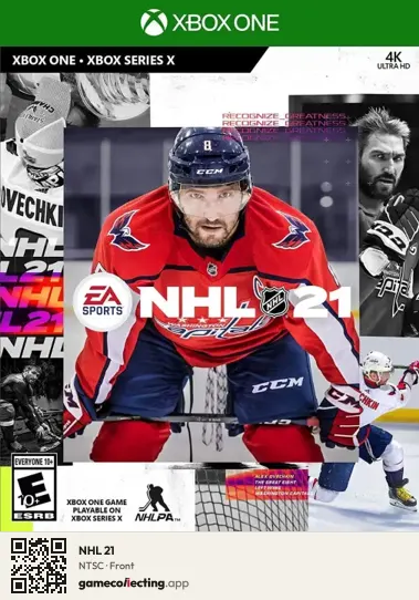 NHL 21 Xbox One, NTSC box front