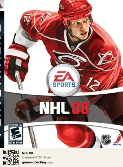 NHL 08 PlayStation 3, NTSC box front