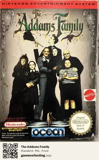 The Addams Family Nintendo Entertainment System, PAL box front