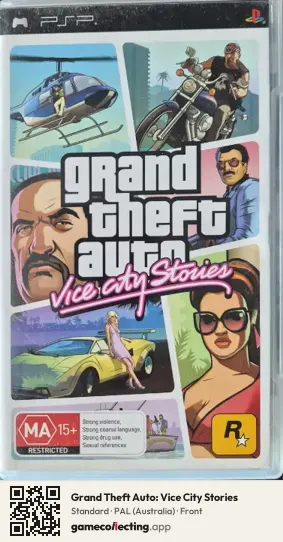 Grand Theft Auto: Vice City Stories PlayStation Portable, Australia box front