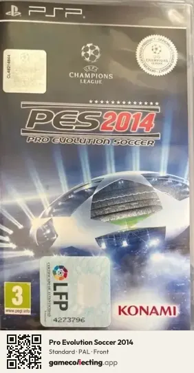 Pro Evolution Soccer 2014 PlayStation Portable, PAL box front