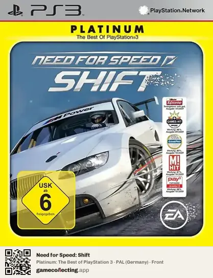 Need for Speed: Shift PlayStation 3, Germany box front