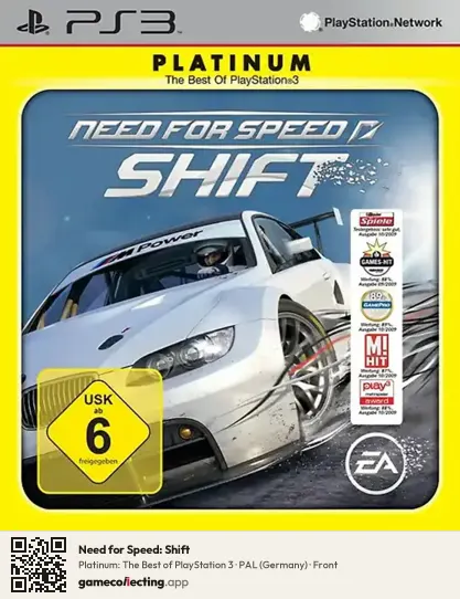 Need for Speed: Shift PlayStation 3, Germany box front