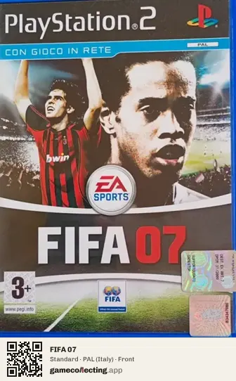 FIFA 07 PlayStation 2, Italy box front
