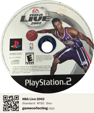 NBA Live 2002 PlayStation 2, NTSC disc