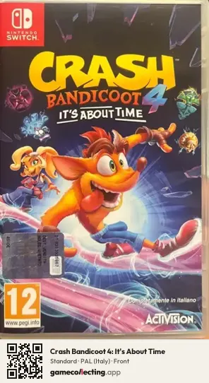 Crash Bandicoot 4: It's About Time Nintendo Switch, Italy box front