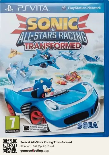 Sonic & All-Stars Racing Transformed PlayStation Vita, Spain box front