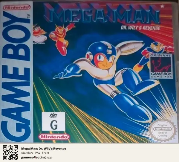 Mega Man: Dr. Wily's Revenge Game Boy, PAL box front