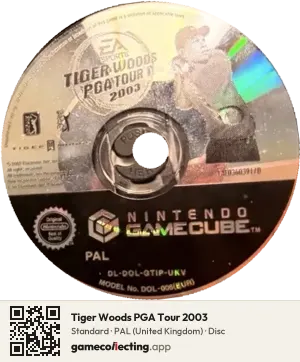 Tiger Woods PGA Tour 2003 Nintendo GameCube, PAL disc
