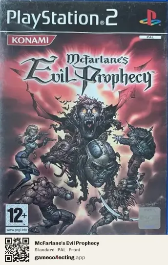 McFarlane's Evil Prophecy PlayStation 2, PAL box front