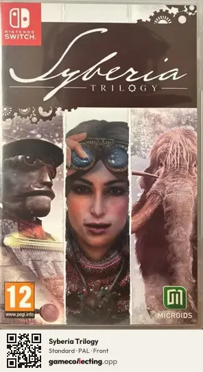 Syberia Trilogy Nintendo Switch, PAL box front