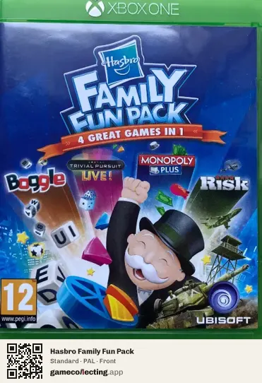Hasbro Family Fun Pack Xbox One, PAL box front
