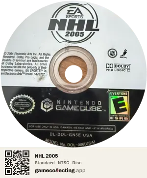 NHL 2005 Nintendo GameCube, NTSC disc