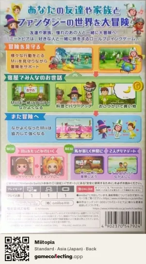 Miitopia Nintendo Switch, Asia box back