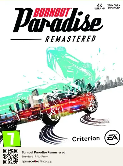Burnout Paradise Remastered Xbox One, PAL box front