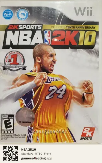 NBA 2K10 Nintendo Wii, NTSC box front