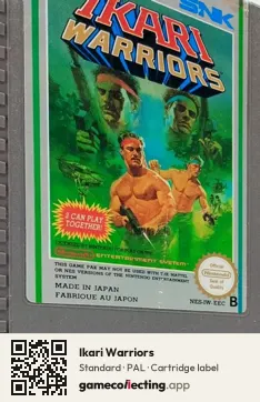 Ikari Warriors Nintendo Entertainment System, PAL cartridge label