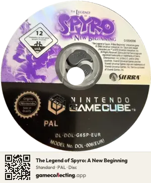 The Legend of Spyro: A New Beginning Nintendo GameCube, PAL disc