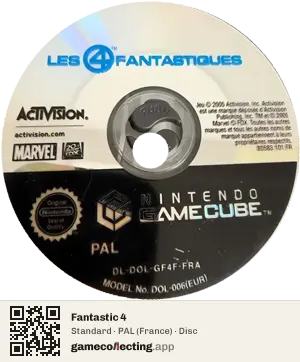 Fantastic 4 Nintendo GameCube, PAL disc
