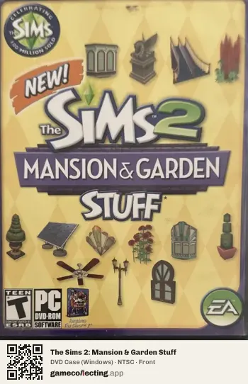 The Sims 2: Mansion & Garden Stuff Computer, NTSC box front