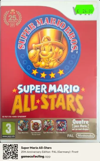 Super Mario All-Stars Nintendo Wii, Germany box front