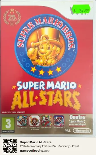 Super Mario All-Stars Nintendo Wii, Germany box front
