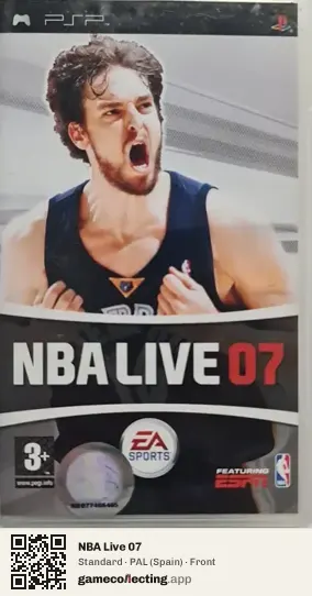 NBA Live 07 PlayStation Portable, Spain box front