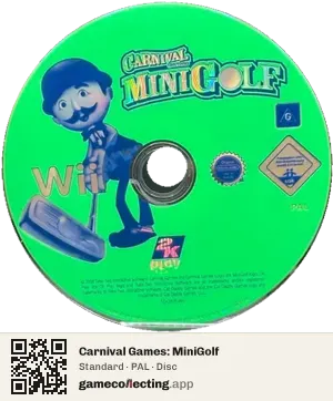 Carnival Games: MiniGolf Nintendo Wii, PAL disc