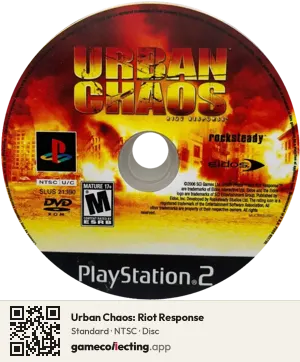Urban Chaos: Riot Response PlayStation 2, NTSC disc