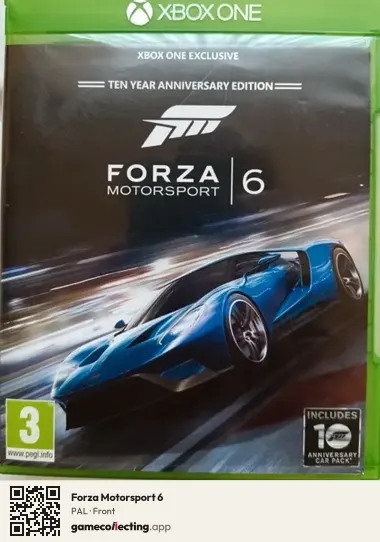 Forza Motorsport 6 Xbox One, PAL box front