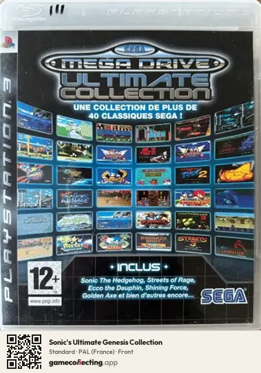 Sonic's Ultimate Genesis Collection PlayStation 3, France box front