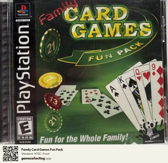 Family Card Games Fun Pack PlayStation, NTSC box front