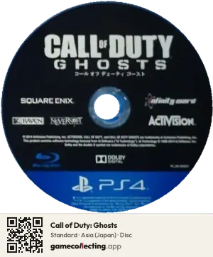 Call of Duty: Ghosts PlayStation 4, Asia disc