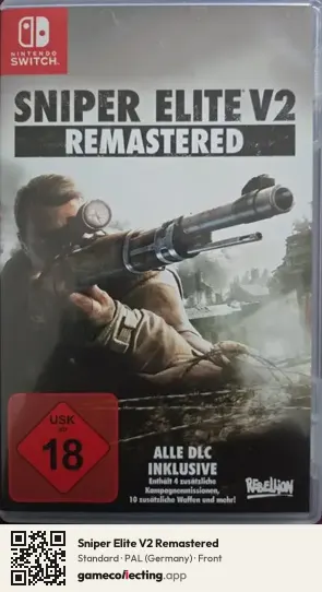 Sniper Elite V2 Remastered Nintendo Switch, Germany box front