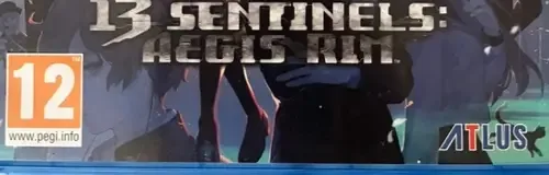 13 Sentinels: Aegis Rim, the PEGI square on its front