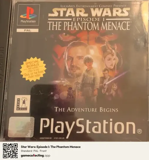 Star Wars: Episode I: The Phantom Menace PlayStation, PAL box front
