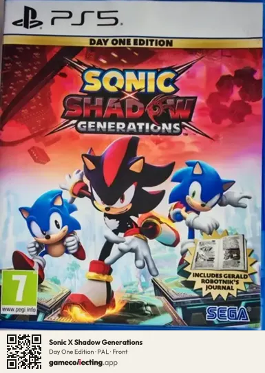 Sonic X Shadow Generations PlayStation 5, PAL box front