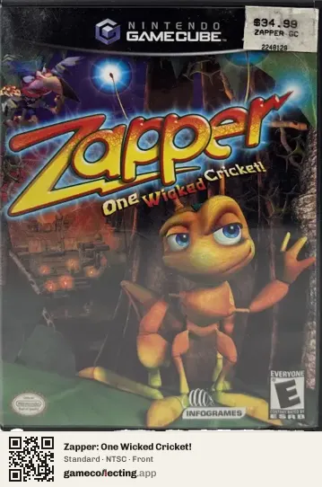Zapper: One Wicked Cricket! Nintendo GameCube, NTSC box front
