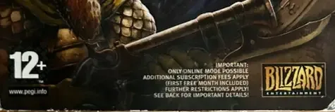 World of Warcraft, the PEGI square on its front