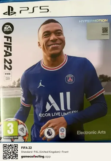 FIFA 22 PlayStation 5, United Kingdom box front